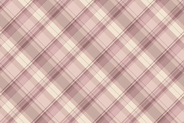 Elegant plaid pattern in soft, muted pink and cream tones. Seamlessly tileable texture ideal for backgrounds, textiles, wrapping paper, and versatile design projects.