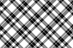 Classic plaid pattern, rendered in monochrome. Timeless design suitable for textile, digital background, or graphic design. Represents tradition, style, and elegance. vector