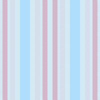 Latin textile stripe fabric, tissue background texture. Royal pattern seamless vertical lines in cyan and snow colors. vector