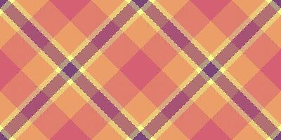 Warmtoned plaid seamless pattern. Versatile design for textile, backgrounds, or crafts. Evokes comfort, autumn, and a cozy rustic aesthetic. Ideal for design projects. vector