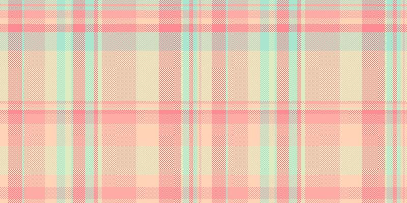 Soft pastel plaid pattern in peach, cream, and mint green. Ideal for textile design, backgrounds, website templates, and scrapbooking.