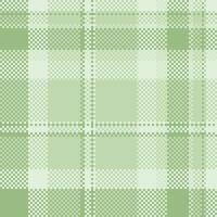 Subtle green plaid pattern. A versatile, classic design, pixelated texture for modern or vintage projects. Ideal for backgrounds, textures, or textile designs. vector