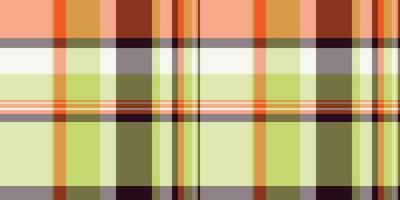 Internet seamless texture pattern, customizable fabric tartan . Real plaid textile background check in orange and light colors. vector
