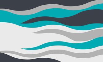Abstract flowing teal, gray, and dark gray waves. Stylish, modern design perfect for backgrounds, website headers, presentations, or social media. Evokes fluidity, movement, and tranquility. vector