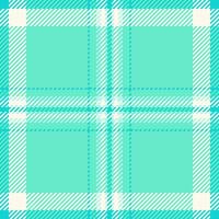 Seamless aqua and white plaid pattern. Perfect for textile design, website backgrounds, or crafting projects. This cheerful, modern design evokes feelings of freshness and tranquility. vector