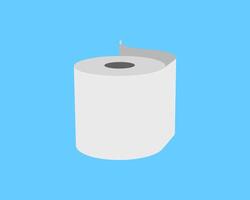 A simple yet striking illustration of a roll of toilet paper against a vibrant blue background. Perfect for websites, apps, or presentations needing a clean, minimalist aesthetic. vector