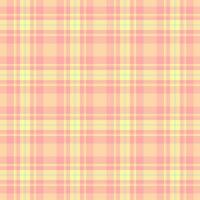 Floor check tartan fabric, genuine background textile. Relief plaid pattern seamless texture in orange and yellow colors. vector