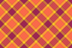 Vibrant autumnal plaid pattern in warm oranges, yellows, and deep reds. Perfect for fallthemed designs, textile prints, or website backgrounds. vector