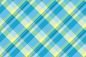 Vibrant diagonal plaid pattern in refreshing pastel blues, greens, and yellows. Perfect for textile design, website backgrounds, or crafting projects. vector
