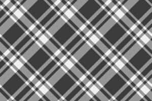 Stylish grayscale diagonal plaid pattern. Perfect for textile design, website backgrounds, or fashion projects. Clean lines and sophisticated color palette offer versatility and modern appeal. vector