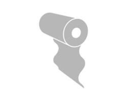 Simple, minimalist graphic of a roll of paper unfurling. Perfect for illustrating concepts of creation, progress, or continuous flow. vector