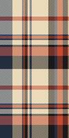 Elegant cream, coral, navy, and black plaid pattern. Perfect for textile designs, website backgrounds, or autumnal themed projects. This versatile image evokes warmth and sophistication. vector