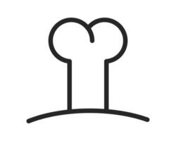 Minimalist icon of a stylized tree with a rounded crown. Symbolizes nature, growth, simplicity. Perfect for ecofriendly designs, branding, or informational graphics. vector