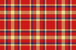 Vibrant red, yellow, and navy plaid pattern. Perfect for textile designs, apparel, website backgrounds, or fallthemed projects. This classic yet modern design evokes warmth and tradition. vector