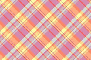 Vibrant plaid pattern with intersecting lines in pastel hues. A versatile backdrop for designs needing a touch of cheerful, retro style. Perfect for textiles and print. vector
