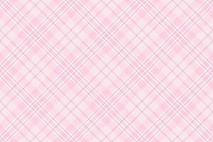Delicate pink and white diagonal plaid pattern. Perfect for textile design, websites, packaging, or feminine branding. vector