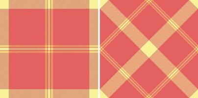 Two seamless patterns in peach and yellow. Versatile backdrop for textile prints, branding, or web design. Stylish, classic, and suitable for diverse projects. vector