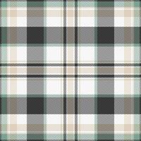 Elegant neutral plaid pattern. Subtle teal, beige, and black stripes create a sophisticated texture ideal for textile design, website backgrounds, or fashion illustrations. vector