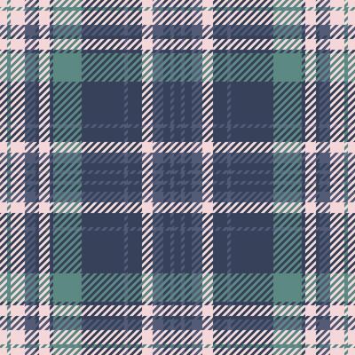 Elegant muted plaid pattern in shades of teal, dusty purple, and blush pink. Perfect for textile design, website backgrounds, or fashion projects.