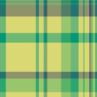 Clean, versatile plaid pattern in shades of green and yellow. Abstract, simple design ideal for backgrounds, textiles, or web design. Fresh modern aesthetic. vector