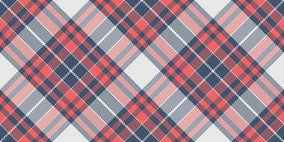 Stylish coral and navy plaid pattern. Perfect for textile design, apparel, or website backgrounds. vector