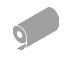 Simple yet striking, this minimalist grey roll icon symbolizes new beginnings, potential, and continuous growth. vector