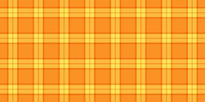 Random tartan textile, striped plaid seamless check. Styling background texture fabric pattern in orange and amber colors. vector