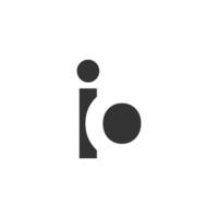 IO creative geometric initial based modern and minimal logo. Letter i o trendy fonts. vector