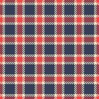 Vibrant red and navy plaid pattern, perfect for textile design, apparel, or website backgrounds. This seamless texture evokes feelings of warmth and comfort, ideal for autumn or winter themes. vector