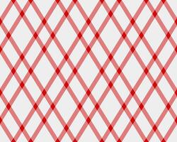Elegant red and white diagonal plaid pattern. Perfect for backgrounds, textiles, or website designs. Clean, minimalist aesthetic conveys order and sophistication. vector