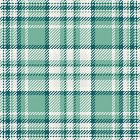 Elegant teal and cream plaid pattern. Perfect for textile designs, website backgrounds, or crafting projects. This sophisticated, seamless texture evokes a sense of calm and understated style. vector