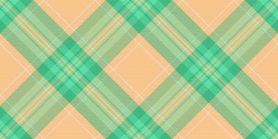 Vibrant diagonal plaid pattern in pastel peach and mint green. Perfect for textile design, fashion, websites, and branding projects. vector
