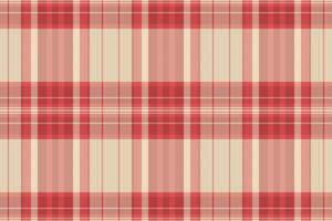Elegant red and beige plaid pattern. Perfect for textile design, website backgrounds, or crafting projects. This classic check evokes warmth and comfort, ideal for autumnal or rustic themes. vector