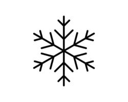Simple yet elegant black line art snowflake icon. Perfect for winterthemed designs, holiday projects, weather apps, or as a minimalist graphic element. Highresolution for versatile use. vector