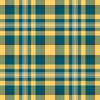 Scarf fabric plaid tartan, textured textile background pattern. Purity check texture seamless in pastel and cyan colors. vector