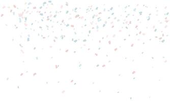 Pastel confetti falling on white background. Perfect for celebratory designs, invitations, or adding a festive touch to your projects. vector
