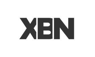 XBN logo design template with strong and modern bold text. Initial based logotype featuring simple and minimal typography. Trendy company identity. vector