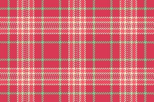 Festive plaid pattern. Seamless, traditional Scottish tartan design in red, cream, and green. Ideal for backgrounds, textiles, or seasonal projects. vector