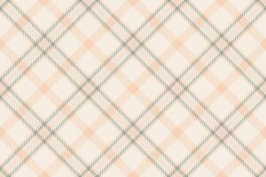 Classic plaid pattern in soft pastel peach and gray tones. Ideal for backgrounds, textiles, or creative designs. Seamless, versatile, and elegant. vector