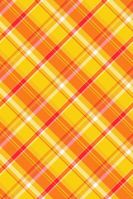 Spanish tartan textile plaid, tweed texture background. Shabby check fabric pattern seamless in orange and amber colors.