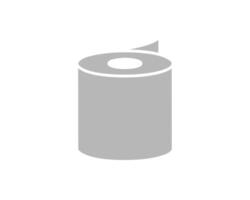 Simple gray roll icon perfect for app design, website interface, or infographic illustrating consumption, resource management, or process flow. Minimalist style conveys efficiency clarity. vector
