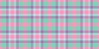 Pastel pink, mint green, and lavender plaid pattern. Perfect for textile design, fashion, websites, or scrapbooking. This soft, repeating texture evokes feelings of calmness and femininity. vector