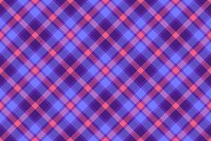 Vibrant diagonal plaid pattern in shades of purple and coral. Perfect for textile design, website backgrounds, or fashion projects. vector