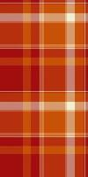 Vibrant autumnal plaid pattern in warm orange and red hues. Perfect for fallthemed designs, textiles, and backgrounds. This seamless texture evokes feelings of warmth, comfort, and rustic charm. vector