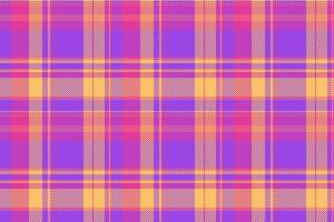 Vibrant plaid pattern, ideal for backgrounds or textile designs. Features a modern color palette and a seamless, repeatable texture. Use for fashion or crafts. vector