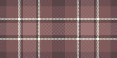 Subtle mauve and brown plaid pattern. Elegant textile texture ideal for fashion, home decor, or website backgrounds. Versatile design offering a sense of warmth and sophistication. vector