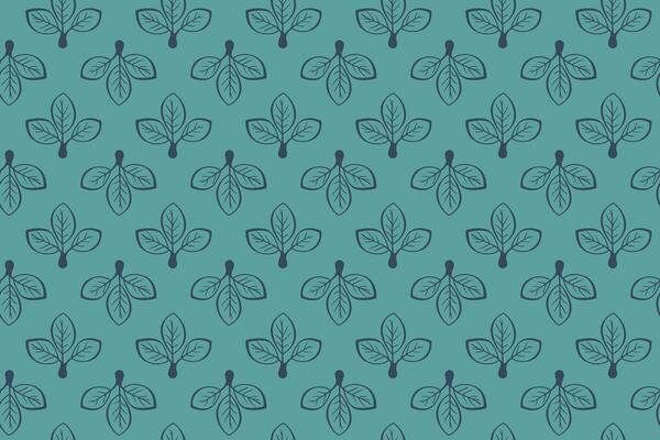 Elegant teal leaf pattern. Perfect for textile design, wallpaper, wrapping paper, or website backgrounds. Simple, repetitive design evokes nature and tranquility.