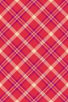 Tough pattern check fabric, us tartan textile texture. Interior seamless background plaid in red and orange colors. vector