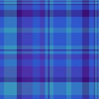Pixelated tartan pattern. Blue, purple, teal, seamless fabric design. Cozy, nostalgic texture. Great for backgrounds, textiles, digital art, or graphic elements. vector