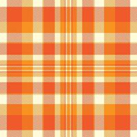 Vibrant orange and cream plaid pattern. Perfect for autumnal designs, textile projects, or adding a touch of warmth to your branding. vector